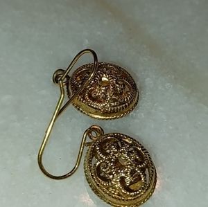 Gold silver earrings